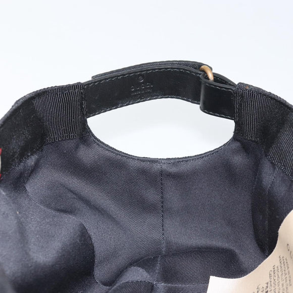 GUCCI GG Canvas Web Sherry Line Cap L Black Red Green 200035 Auth am10728V