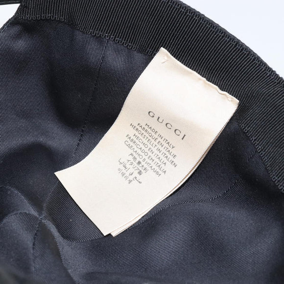 GUCCI GG Canvas Web Sherry Line Cap L Black Red Green 200035 Auth am10728V