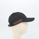 GUCCI GG Canvas Web Sherry Line Cap L Black Red Green 200035 Auth am10728V-4