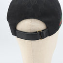 GUCCI GG Canvas Web Sherry Line Cap L Black Red Green 200035 Auth am10728V-5