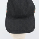 GUCCI GG Canvas Web Sherry Line Cap L Black Red Green 200035 Auth am10728V-7