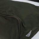 PRADA Shoulder Bag Nylon Khaki Silver Auth am10730-12