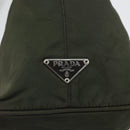 PRADA Shoulder Bag Nylon Khaki Silver Auth am10730-14