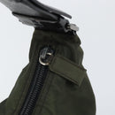 PRADA Shoulder Bag Nylon Khaki Silver Auth am10730-15
