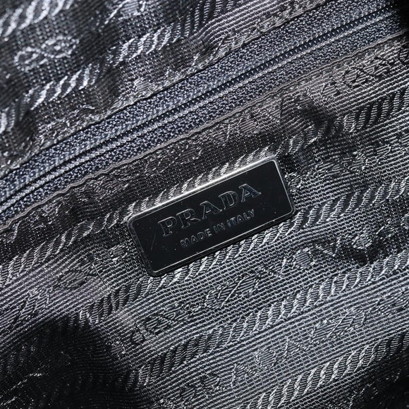 PRADA Shoulder Bag Nylon Khaki Silver Auth am10730