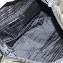 PRADA Shoulder Bag Nylon Khaki Silver Auth am10730-17