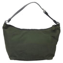 PRADA Shoulder Bag Nylon Khaki Silver Auth am10730-3