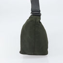 PRADA Shoulder Bag Nylon Khaki Silver Auth am10730-4
