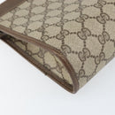 GUCCI GG Supreme Clutch Bag PVC Beige Gold 97 01 037 Auth am10731-16