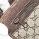 GUCCI GG Supreme Clutch Bag PVC Beige Gold 97 01 037 Auth am10731-21