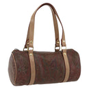 ETRO Paisley Hand Bag PVC Bordeaux Gold Auth am10734-1