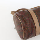 ETRO Paisley Hand Bag PVC Bordeaux Gold Auth am10734-11