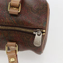 ETRO Paisley Hand Bag PVC Bordeaux Gold Auth am10734-14