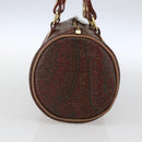 ETRO Paisley Hand Bag PVC Bordeaux Gold Auth am10734-5