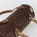 ETRO Paisley Hand Bag PVC Bordeaux Gold Auth am10734-6