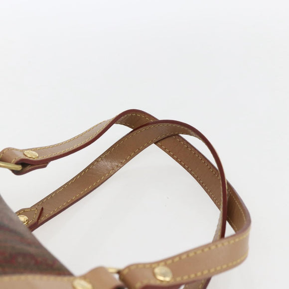 ETRO Paisley Hand Bag PVC Bordeaux Gold Auth am10734