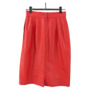 Christian Dior skirt Leather Red CC Auth am10735-1