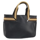 GUCCI Sherry Hand Bag Leather outlet Black Silver 000 0860 Auth am10737-1