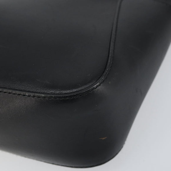 GUCCI Sherry Hand Bag Leather outlet Black Silver 000 0860 Auth am10737