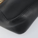 GUCCI Sherry Hand Bag Leather outlet Black Silver 000 0860 Auth am10737-14