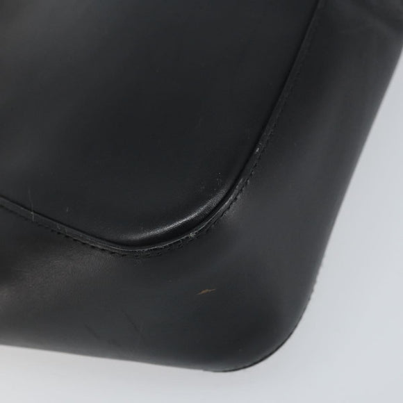 GUCCI Sherry Hand Bag Leather outlet Black Silver 000 0860 Auth am10737