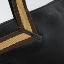 GUCCI Sherry Hand Bag Leather outlet Black Silver 000 0860 Auth am10737-10