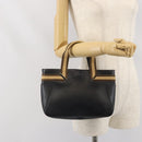 GUCCI Sherry Hand Bag Leather outlet Black Silver 000 0860 Auth am10737-23