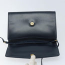 GUCCI Shoulder Bag Leather Navy Gold 406 004 2008 Auth am10743-10