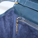 GUCCI Shoulder Bag Leather Navy Gold 406 004 2008 Auth am10743-21