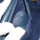 GUCCI Shoulder Bag Leather Navy Gold 406 004 2008 Auth am10743-12