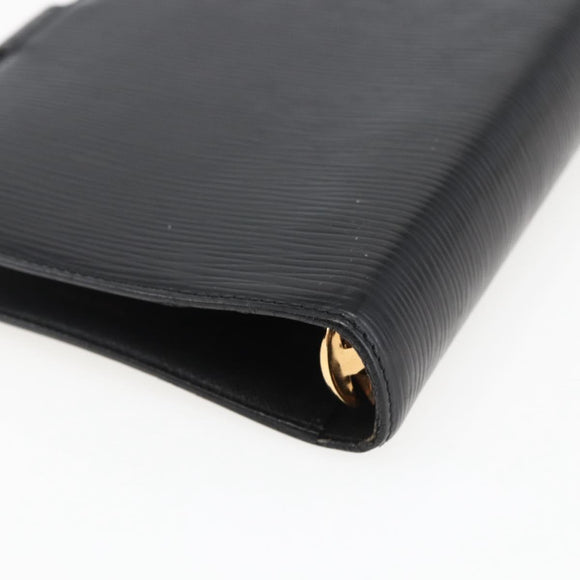 LOUIS VUITTON Epi Agenda MM Day Planner Cover Black R20042 LV Auth am10744
