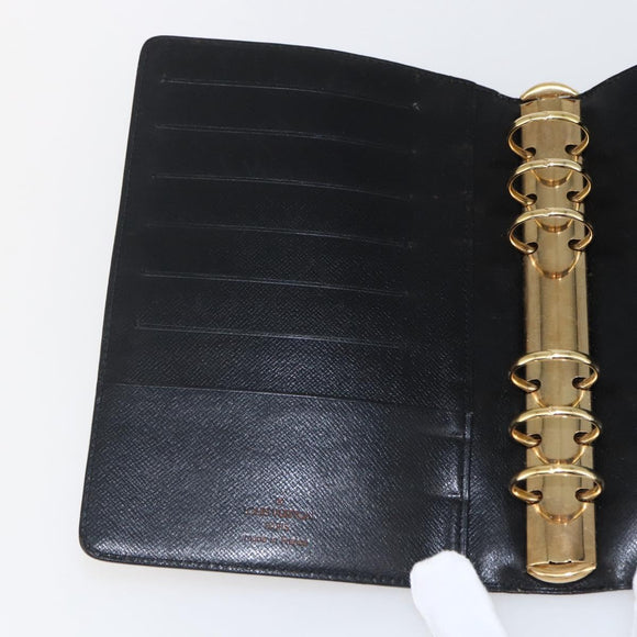 LOUIS VUITTON Epi Agenda MM Day Planner Cover Black R20042 LV Auth am10744