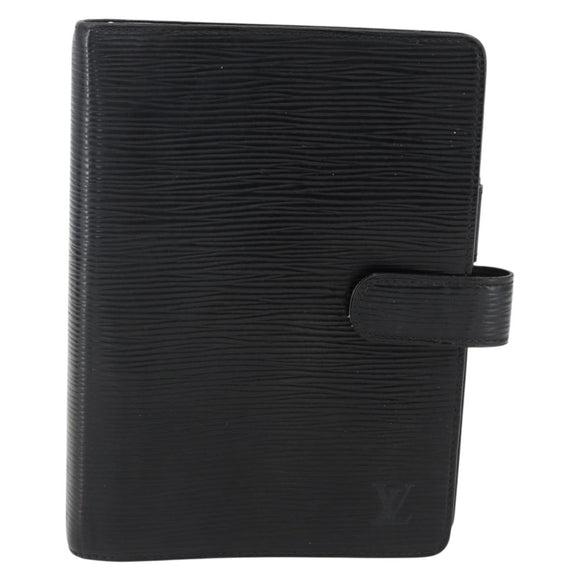 LOUIS VUITTON Epi Agenda MM Day Planner Cover Black R20042 LV Auth am10744