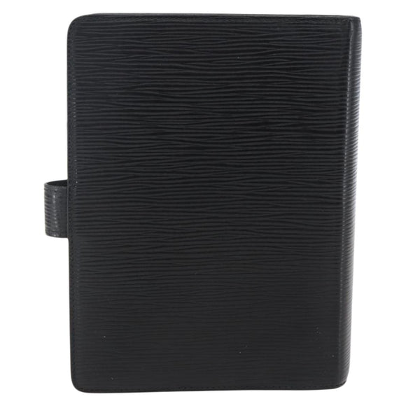LOUIS VUITTON Epi Agenda MM Day Planner Cover Black R20042 LV Auth am10744