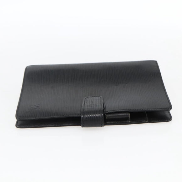 LOUIS VUITTON Epi Agenda MM Day Planner Cover Black R20042 LV Auth am10744