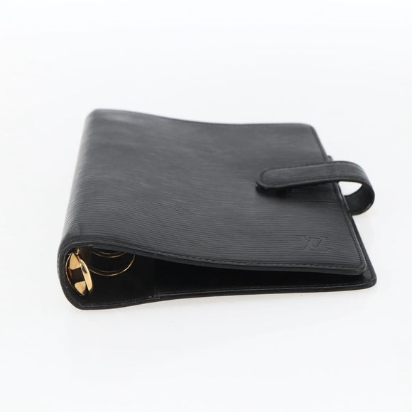 LOUIS VUITTON Epi Agenda MM Day Planner Cover Black R20042 LV Auth am10744