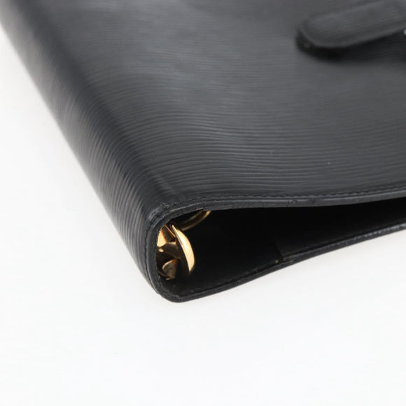 LOUIS VUITTON Epi Agenda MM Day Planner Cover Black R20042 LV Auth am10744