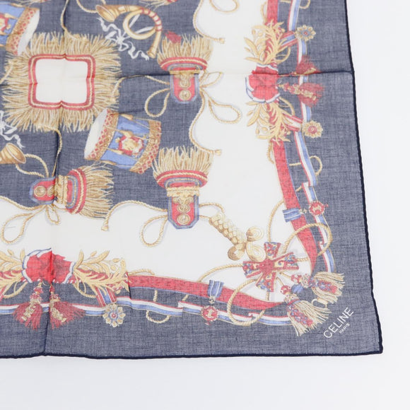 CELINE Handkerchief Cotton 2 Set Navy Red Auth am10748V