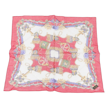 CELINE Handkerchief Cotton 2 Set Navy Red Auth am10748V - 0