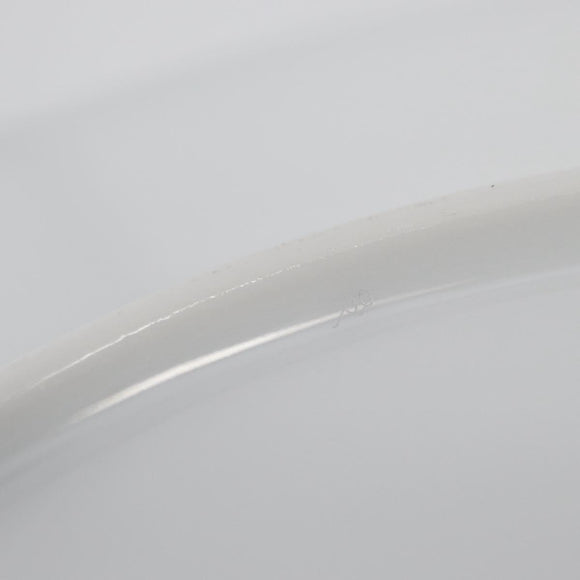 HERMES H DECO Plate Pottery White Black Auth am10749SAV