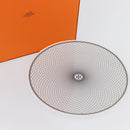 HERMES H DECO Plate Pottery White Black Auth am10749SAV-20