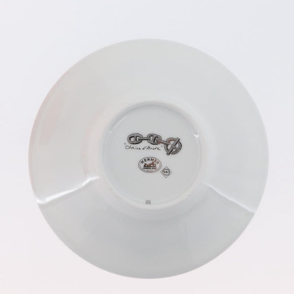 HERMES Schoendunkle Platinum Cup and Saucer Set of 2 Pottery Auth am10750SAV