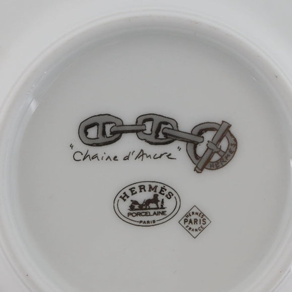 HERMES Schoendunkle Platinum Cup and Saucer Set of 2 Pottery Auth am10750SAV