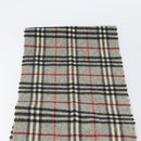 Burberrys Nova Check Scarf Wool Gray Auth am10751-10