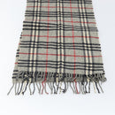 Burberrys Nova Check Scarf Wool Gray Auth am10751-11