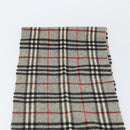 Burberrys Nova Check Scarf Wool Gray Auth am10751-13
