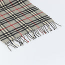 Burberrys Nova Check Scarf Wool Gray Auth am10751-15