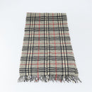Burberrys Nova Check Scarf Wool Gray Auth am10751-6