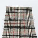 Burberrys Nova Check Scarf Wool Gray Auth am10751-7