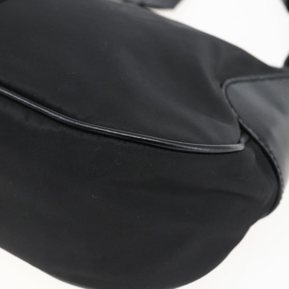 PRADA Hand Bag Nylon Leather Black Silver BR3043 Auth am10754SAV